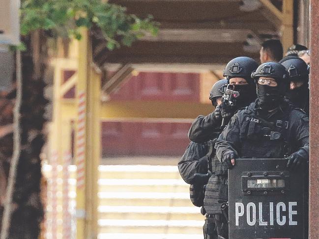 Officer A and his colleagues attend a hostage situation at Lindt Cafe in Martin Place. Picture: Mark Metcalfe