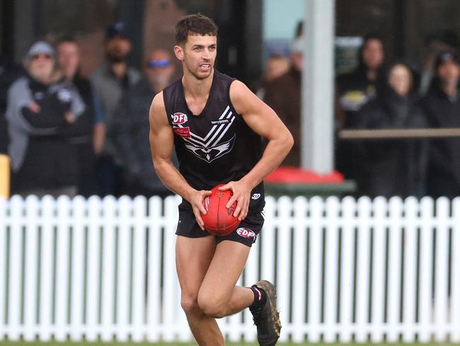 EDFL: Roxburgh Park v St Albans: Brenden Egberts of Roxburgh Park at Lakeside Oval, on Saturday, July 1, 2023 in Roxburgh Park, Australia.Picture: Hamish Blair