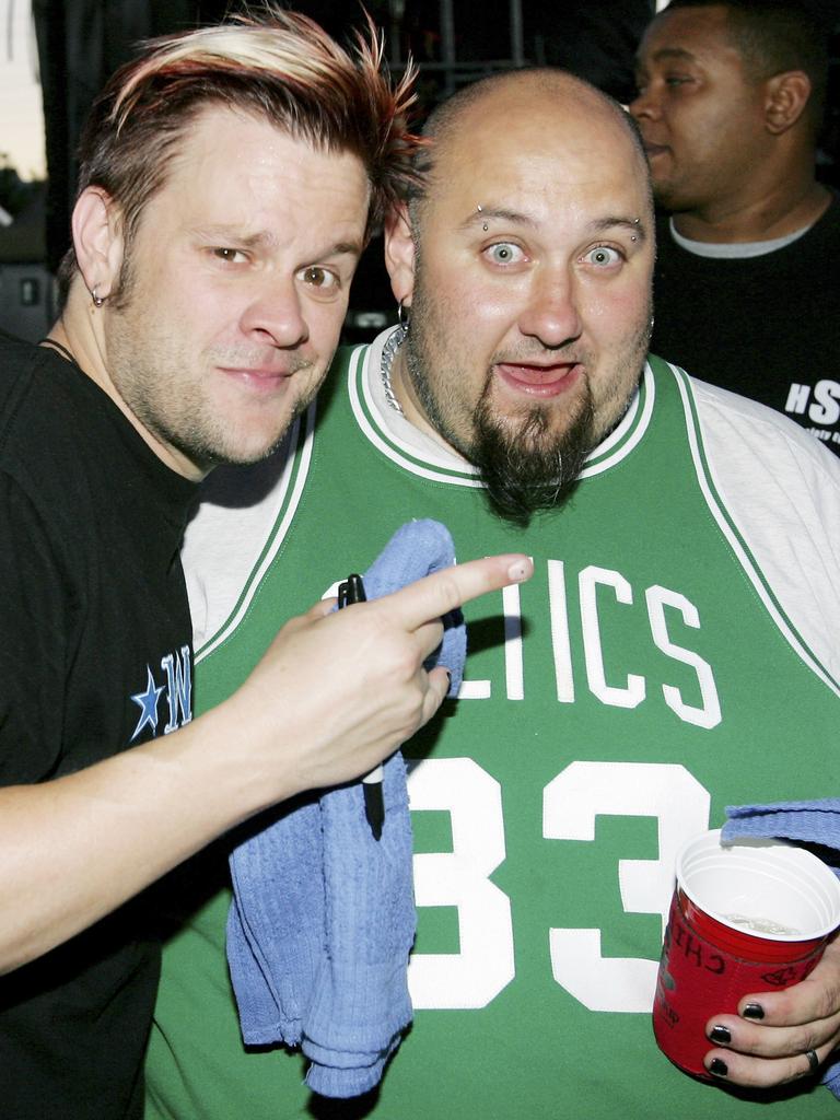 Jaret Reddick (L) says Chris Burney (R) ‘retires a legend’. Picture: Ethan Miller/Getty