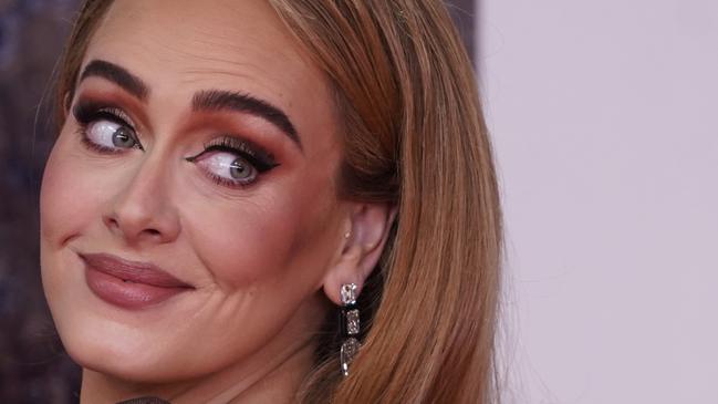 It was a rare red carpet appearance for the star, who hasn’t been to the BRITs in six years. Picture: AFP