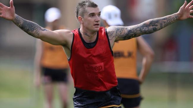 Dustin Martin at training.