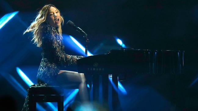 Dami Im performs Sound of Silence at the end of the 2019 Eurovision — Australia Decides final on the Gold Coast on Saturday. Picture: Regi Varghese/AAP