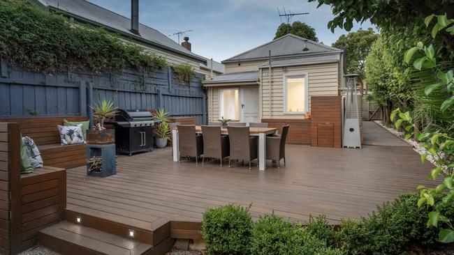 He and wife Claire added a spacious deck with built-in seating at the rear.