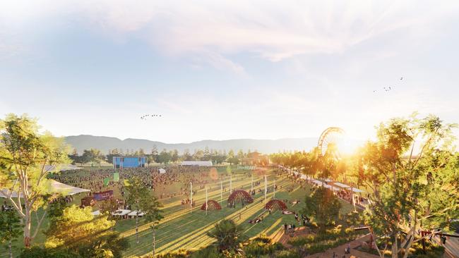 Artist impression of the Gold Coast Greenheart and Robina City Parklands. Picture: Supplied by Gold Coast City Council