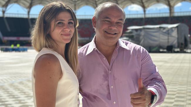 Michelle Lucia, Live Nation SVP and Tom Tate, Gold Coast Mayor. Picture: Ashleigh Jansen