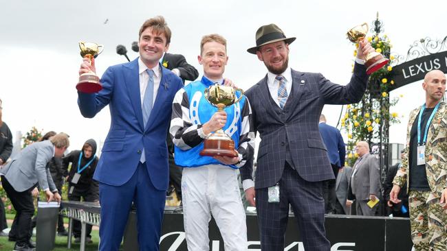 David Eustace, Mark Zahra and Ciaron Maher. Photo by Scott Barbour/Racing Photos via Getty Images