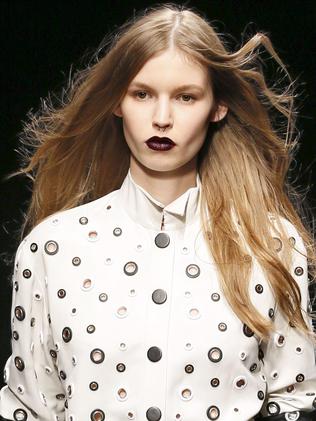 Gothic lips at Emanuel Ungaro. Picture: AFP