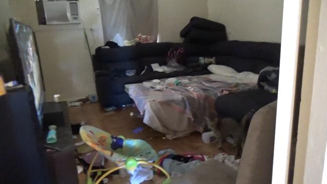 Screenshots of a video from SA Police, showing the home in which the baby died. Picture: SA Police