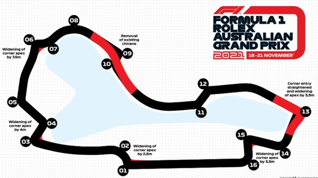 The Albert Park track changes will deliver higher speeds and better racing.