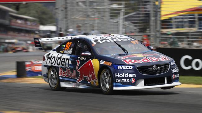 Shane van Gisbergen of Red Bull Holden Racing Team wins the Adelaide 500. Picture: Mark Horsburgh EDGE Photographics