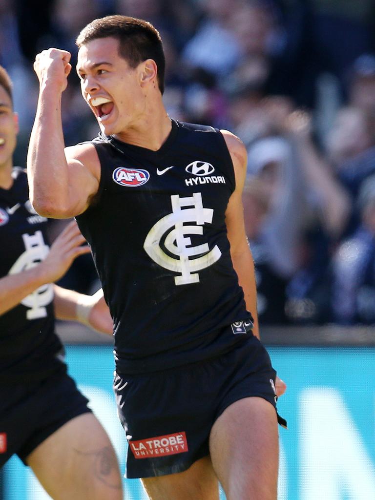 Carlton says Jack and Ben Silvagni haven’t been fazed by their dad’s departure from the Blues. Picture: Michael Klein.