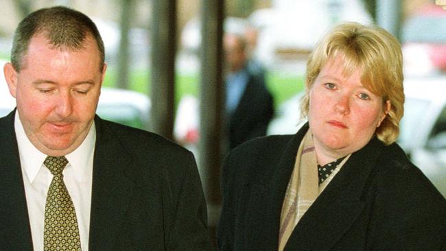 Natalie Genine McAvoy with her husband Gerald outside the Supreme Court.