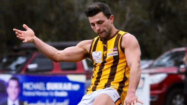 Formerly of Rowville, Ben Giobbi has made the perfect start to life with Euroa. Picture: Rowville FC