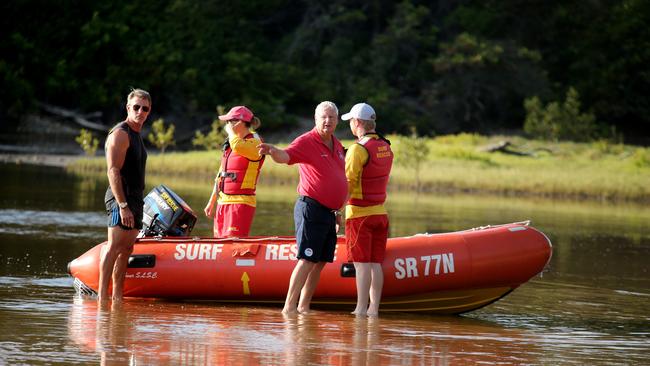 The search resumes for man still missing in the ocean at Moonee Beach. Picture: Nathan Edwards