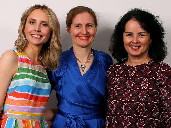 Bianca Hines, Allison Bennett and Kristin Fergusson. Picture: AAP/David Clark