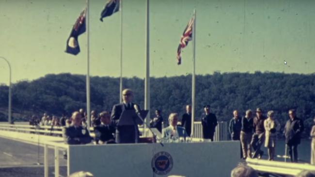 Official opening of The Rip Bridge in 1974.