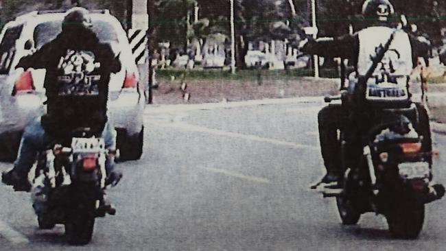 Finks bikies on motorcycles. Photo: Courts SA