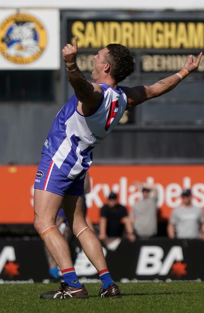 Aaron Cloke celebrates a goal. Picture: Valeriu Campan