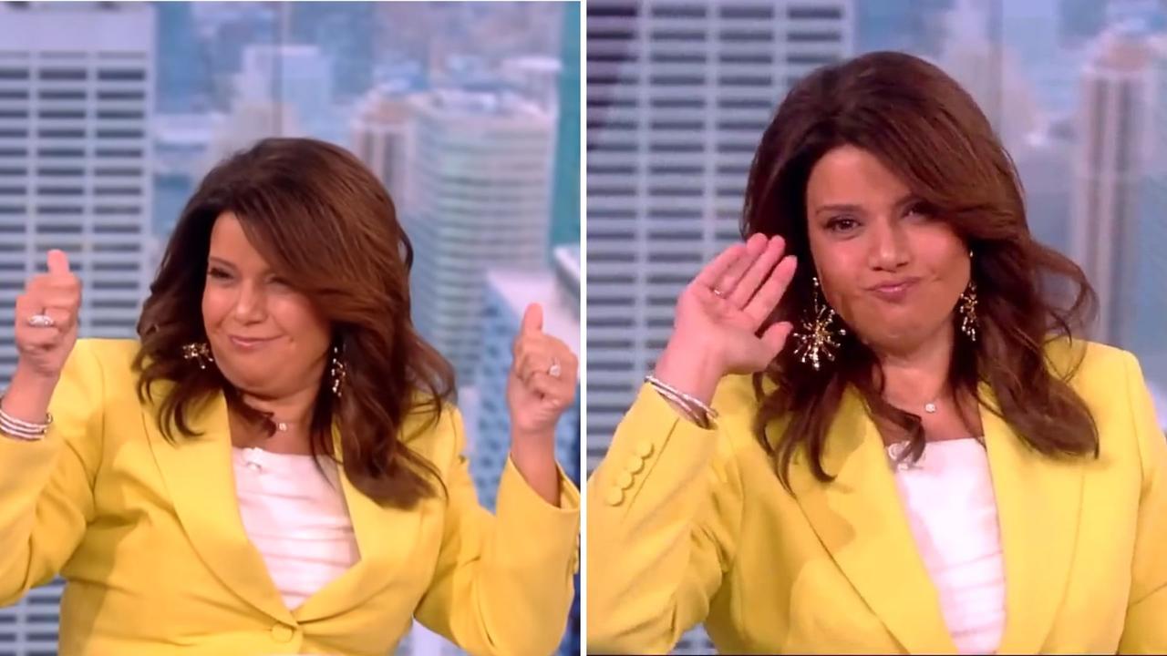 The View panellist Ana Navarro offered a ‘sayonara’ to Tucker Carlson. Picture: ABC/The View