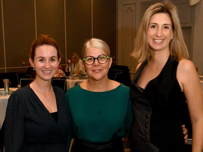 Townsville Business Women's Circle networking event at Rydges Townsville. Kim Meikle, Kerry Spina and Gina Rahmel. Picture: Evan Morgan