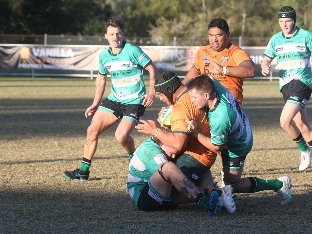 GCDRU round 11 first grade - Surfers Paradise Dolphins vs. PBC Alleygators. Ropere Rapata. 22 June 2024 Surfers Paradise Picture by Richard Gosling