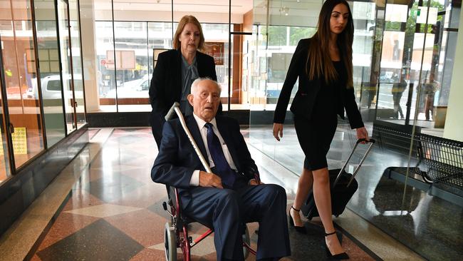 Aron Kleinlehrer arrives at the Downing Centre Local Court in Sydney on Wednesday to face charges of indecent assault. Picture: AAP