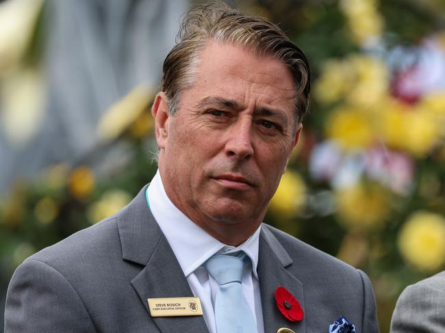 MELBOURNE, AUSTRALIA - NOVEMBER 11: CEO of the Victorian Racing Club (VRC) Steve Rosich during Stakes Day at Flemington Racecourse on November 11, 2023 in Melbourne, Australia. (Photo by Asanka Ratnayake/Getty Images)