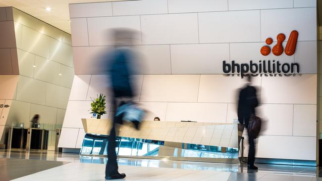 The Australian government insisted that BHP Billiton’s headquarters remain in Melbourne. Picture: Bloomberg News