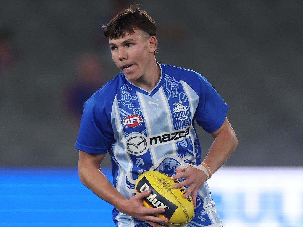 Finn O’Sullivan scored 51 points in his debut for the Roos. Picture: Daniel Pockett/Getty Images.