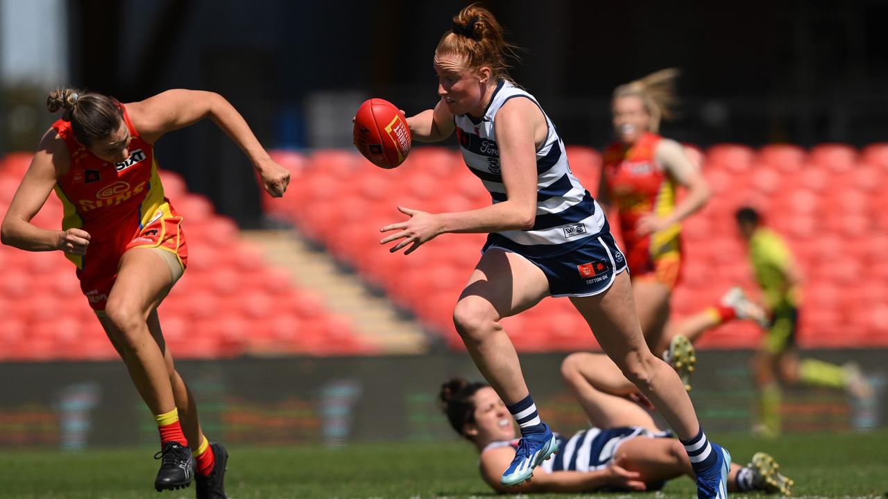 Aishling Moloney takes off with the ball towards goal on Saturday. Picture: Matt Roberts/Getty Images