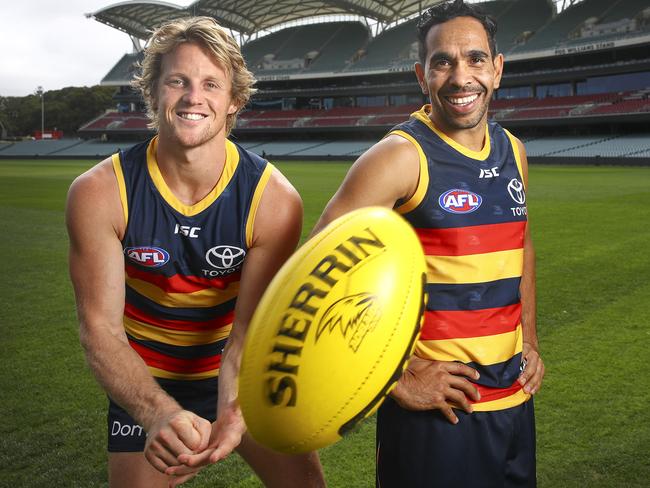 Rory Sloane and Adelaide are standing with former Crow Eddie Betts. Picture: Sarah Reed