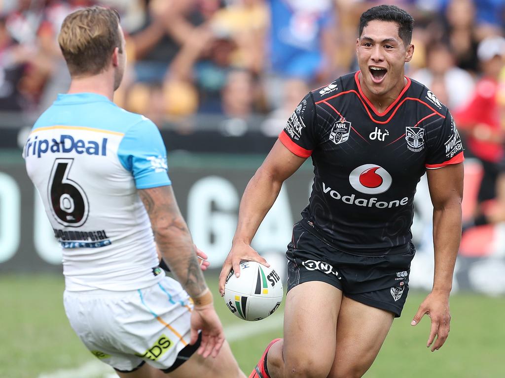 Roger Tuivasa-Sheck of the Warriors loves playing against the Titans. Picture: AAP Image