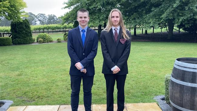 Moss Vale High School Year 12 students Joshua Carter and Jake Harvey.