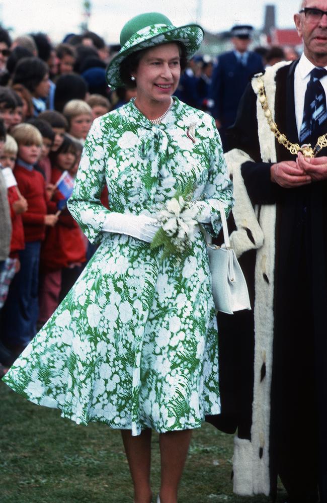 On a royal tour of New Zealand in 1977. Picture: Getty