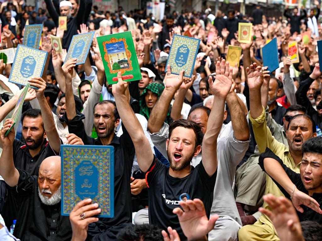 Shiite Muslims shout anti-Sweden slogans in Rawalpindi. Picture: Farooq Naeem/AFP