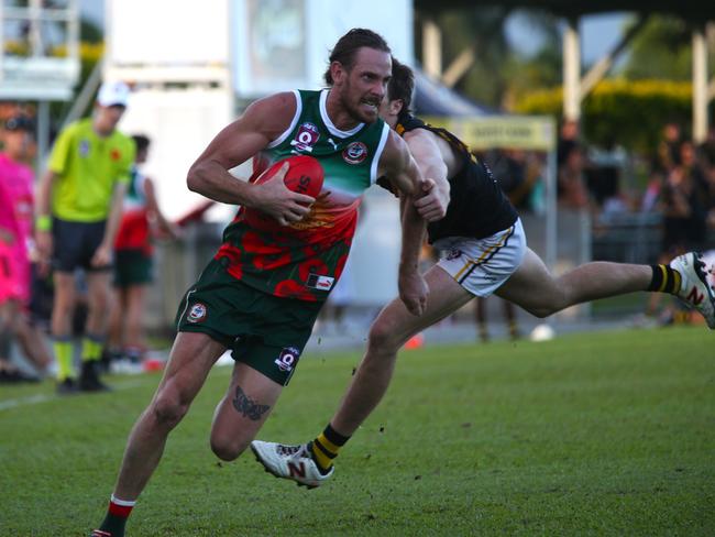 South Cairns Cutters v North Cairns Tigers for the annual Anzac Day clash during Legacy Round in AFL Cairns. Photo: Gyan-Reece Rocha