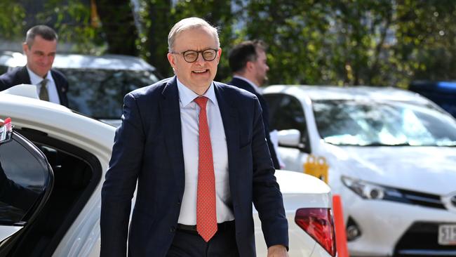 Australian Prime Minister Anthony Albanese on the Gold Coast on Wednesday. Picture: Dan Peled / NCA NewsWire