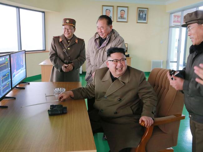 Kim Jong-Un is using some dangerous language for a leader who has the US Navy at his doorstep. Picture: AFP