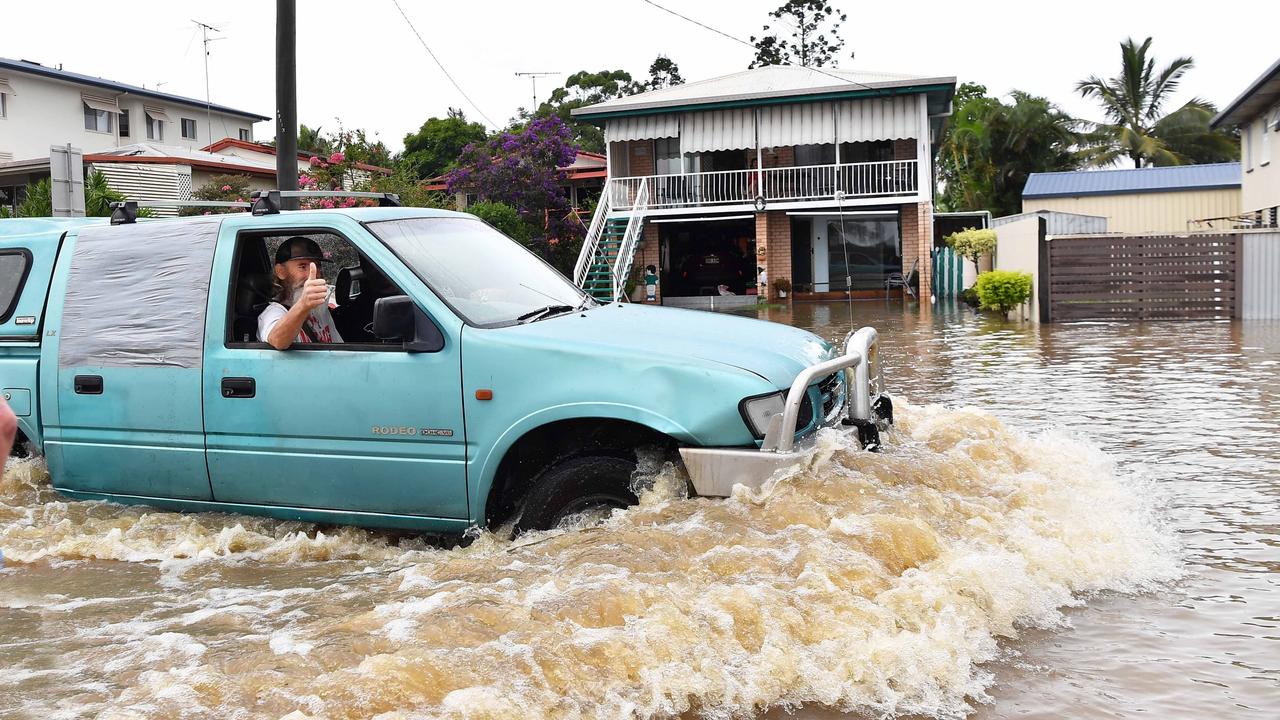 Bradman Ave remains closed as residents prepare for more rain and heavy flooding to hit the Sunshine Coast. Picture: Patrick Woods.