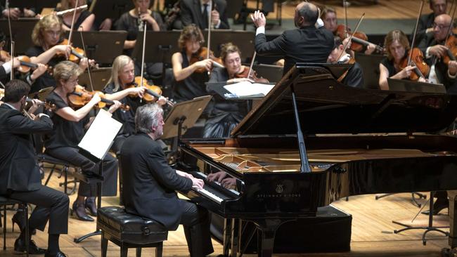 Irish pianist Barry Douglas performing with Sydney Symphony Orchestra conducted by Lawrence Renes. Picture: Daniela Testa 