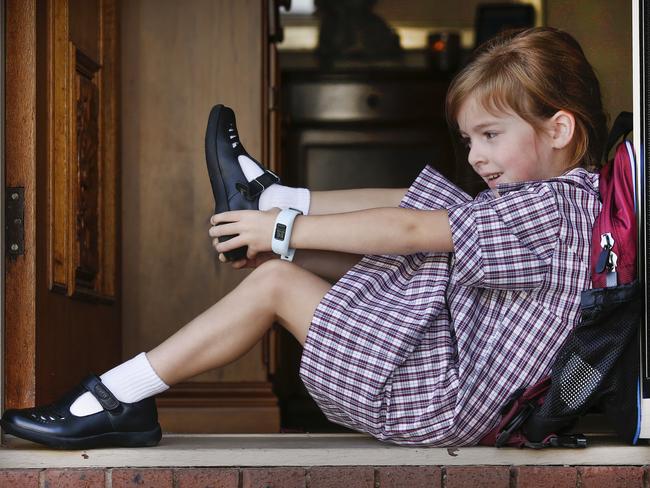 Get your child’s shoes correctly fitted at a retailer rather than buying online. Picture: David Caird