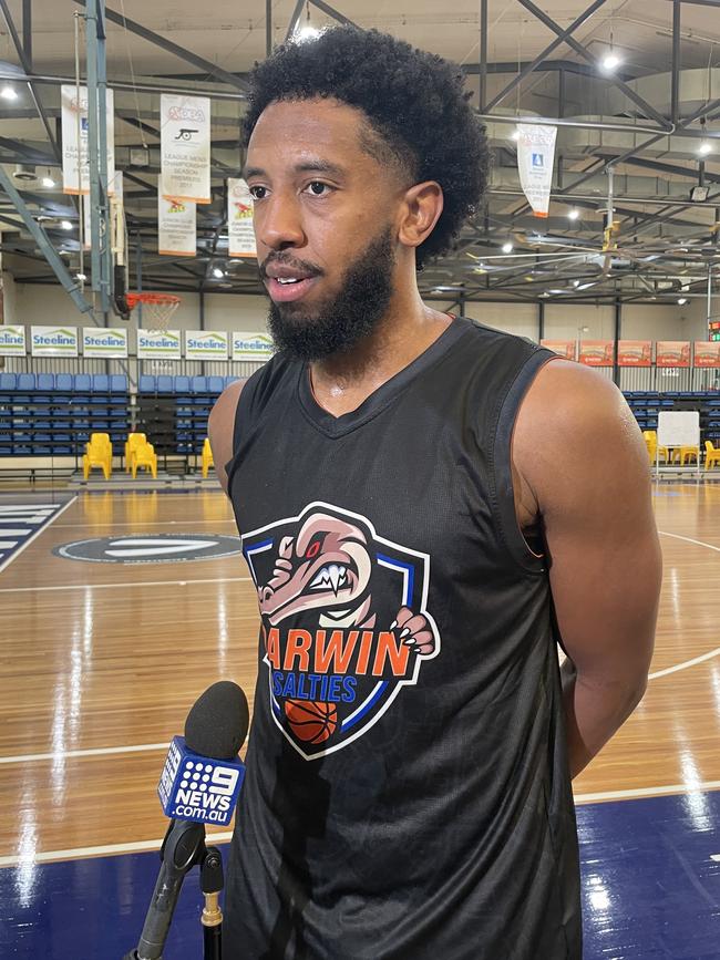 Darwin Salties co-captain Jerron Jamerson ahead of NBL1 North Round 8.