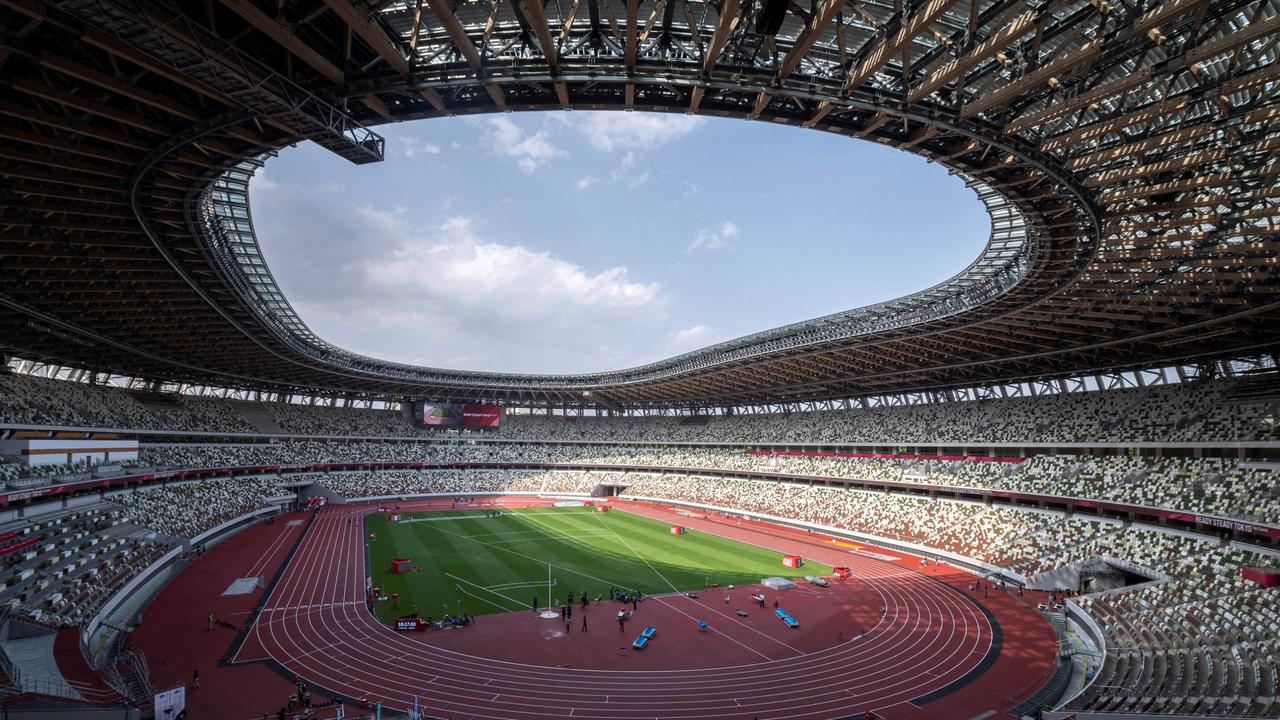 (FILES) This file photo taken on May 9, 2021 shows a general view of the National Stadium during an athletics test event for the 2020 Tokyo Olympics in Tokyo. – The public will be asked not to line the route of the Olympic marathon over fears that crowds of fans could spread coronavirus infections, Tokyo 2020 organisers said on July 6, 2021. (Photo by Charly TRIBALLEAU / AFP) escape 18 July 2021 john burfitt opinion