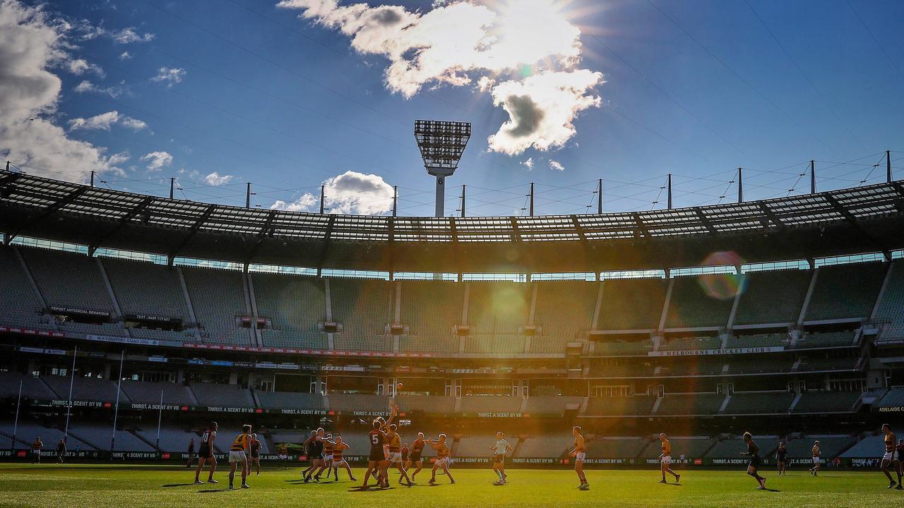 The MCG will be empty for finals. Picture: Michael Klein