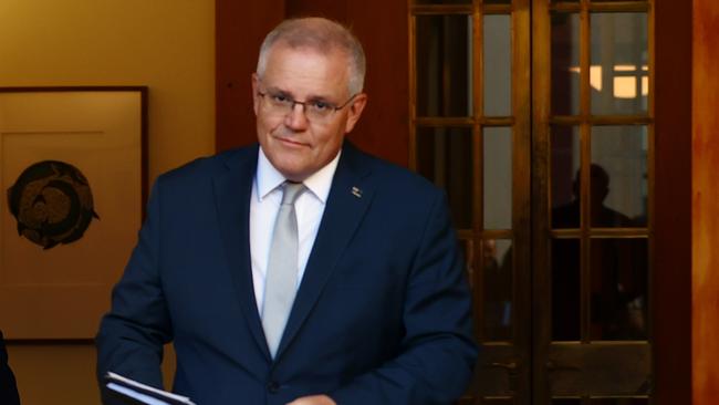 ‘I wouldn’t be suggesting anyone from a high-risk country be rushing back to Australia,’ says Scott Morrison. Picture: Gary Ramage