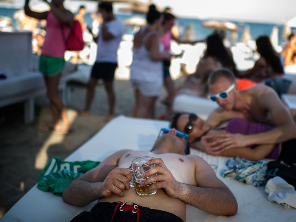 British tourists enjoy the sun at the Playa d'en Bossa resort. Picture: David Ramos/Getty Images