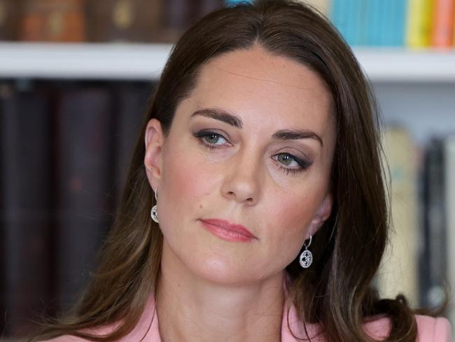 LONDON, ENGLAND - JUNE 16: Catherine, Duchess Of Cambridge listens as she hosts a roundtable with Government ministers and the Early Years sector to mark the release of new research from the Royal Foundation Centre for Early Childhood on June 16, 2022 in London, England. (Photo by Chris Jackson - WPA Pool/Getty Images)