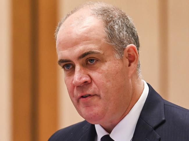 CANBERRA, AUSTRALIA, NewsWire Photos. FEBRUARY 23, 2024: Managing Director of ABC, David Anderson appears before a Public Hearing of The Communications Legislation Amendment (Prominence and Anti-siphoning) Bill at Parliament House in Canberra. Picture: NCA NewsWire / Martin Ollman