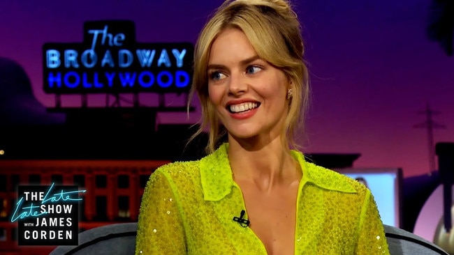 Samara Weaving appeared on The Late Late Show with James Corden. Picture: YouTube