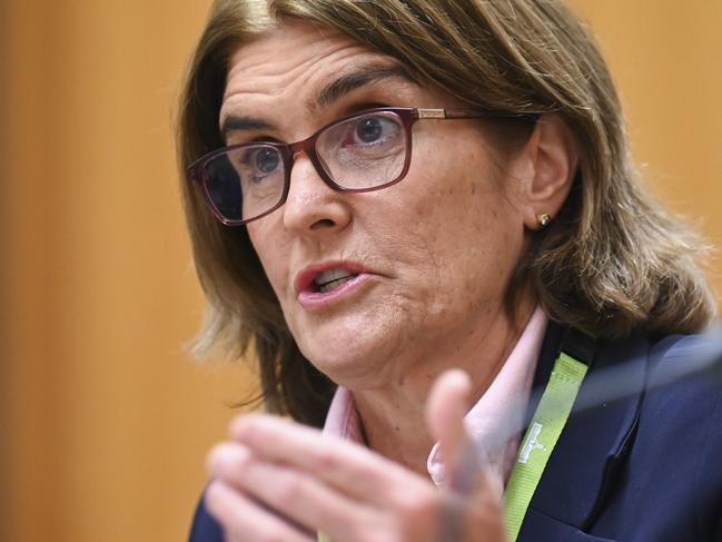 CANBERRA, AUSTRALIA, NewsWire Photos. OCTOBER 26, 2023: Governor of the Reserve Bank of Australia Michele Bullock appears before Senate estimates at Parliament House in Canberra. Picture: NCA NewsWire / Martin Ollman